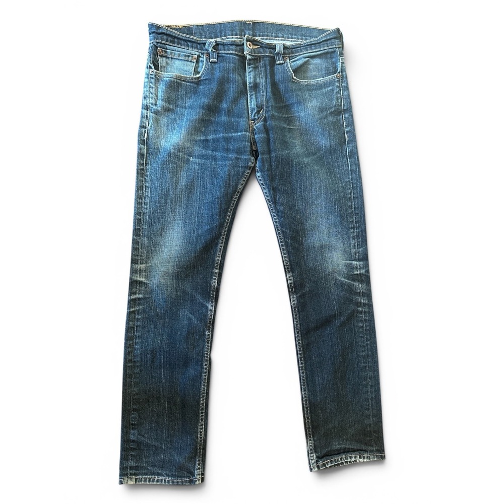 Levi's 511 Slim Fit Jeans Mens 36x30 Dark Wash Stretch Denim Whiskered
